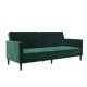 Liam Green Velvet Futon Sofa